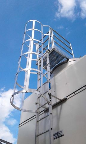 Almeco, cooling tower with ladder and platform