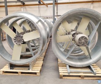 two large axial fans